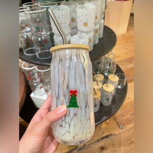 💸 Sold Anthropologie icon juice glass tumbler with lid